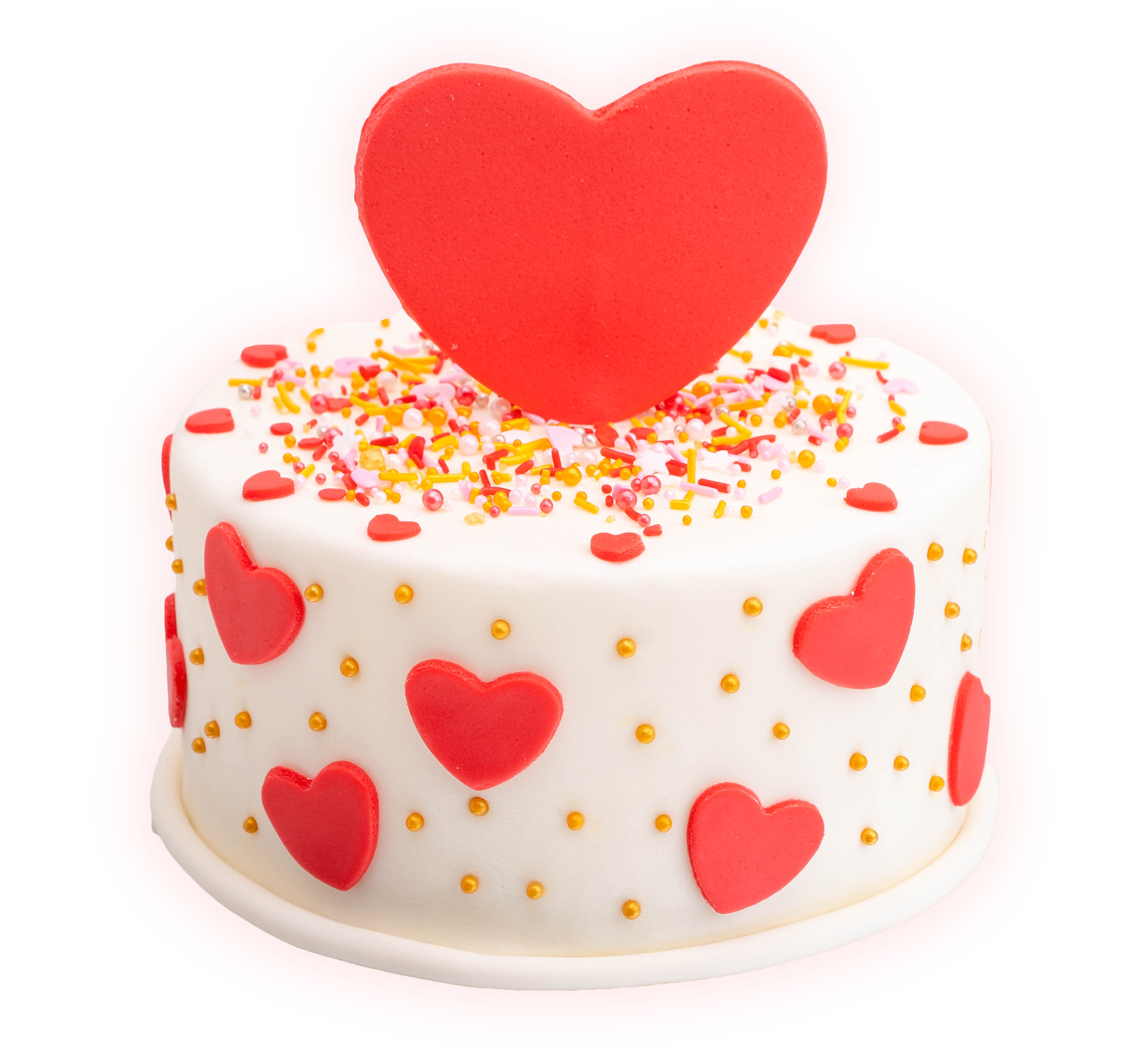 Valentines Minimalist cake with Fondant Topper